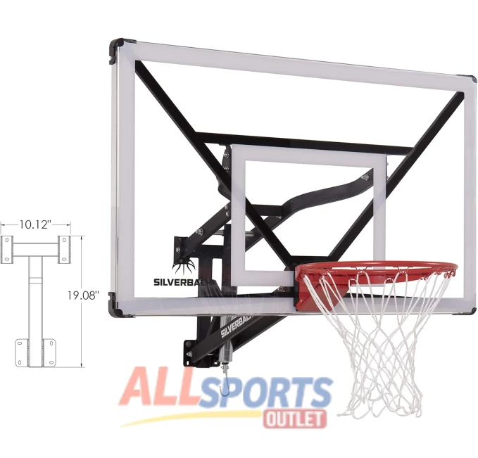 Silverback NXT 54 Inch Wall Mounted Basketball Hoop All Sports Outlet