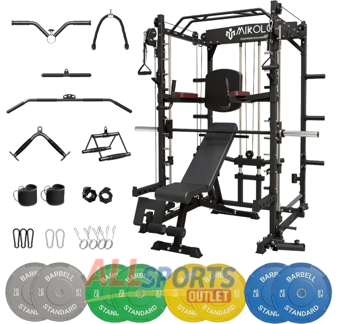 Mikolo Smith Machine Home Gym with Power Cage at All Sports Outlet