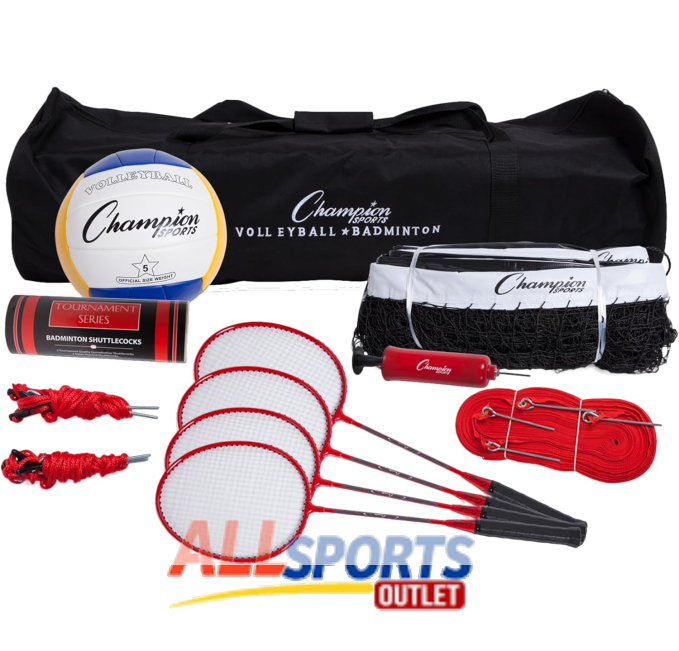 Champion Sports CG202 Volleyball Badminton Set All Sports Outlet