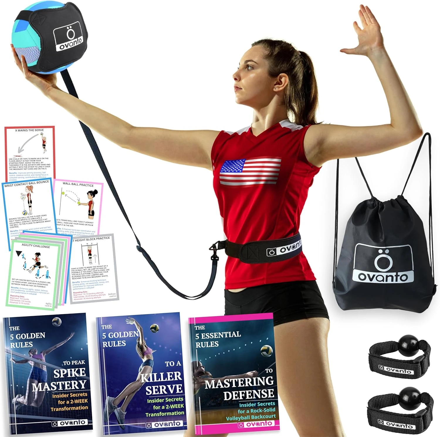 OVANTO Volleyball Training Equipment Aid for Beginners All Sports Outlet
