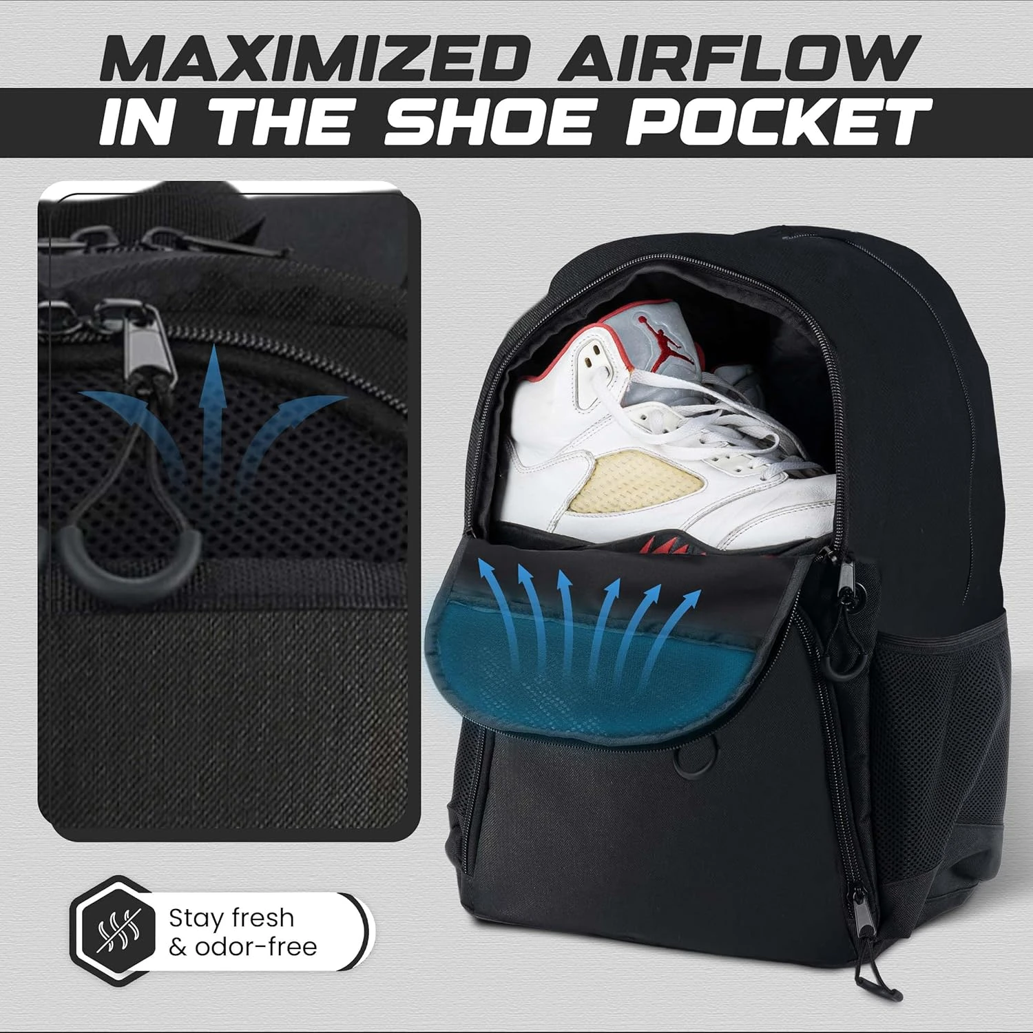 Tidyfy Sports Bag with Ball Pump Basketball Backpack All Sports Outlet - Image 2