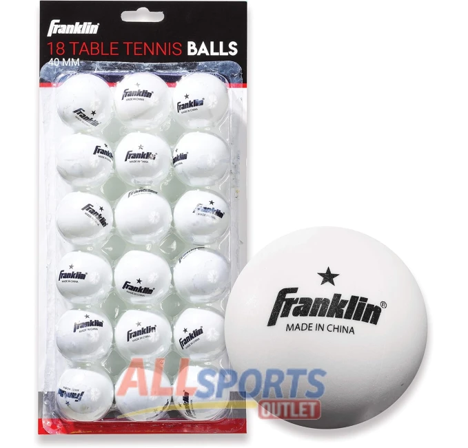 Franklin Sports 40mm Ping Pong Balls All Sports Outlet 18 Pack