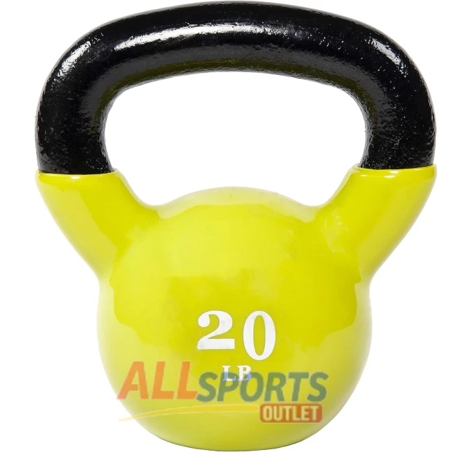 Fitvids Color Vinyl Coated Kettlebell 5-50lbs All Sports Outlet