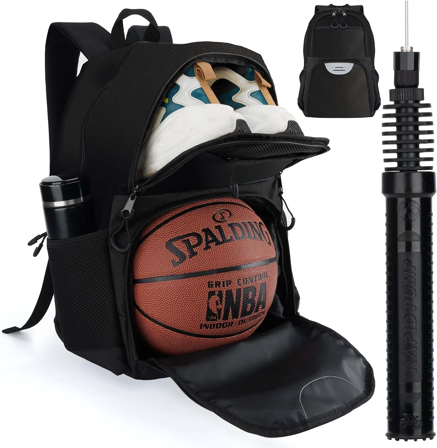 Tidyfy Sports Bag with Ball Pump Basketball Backpack All Sports Outlet