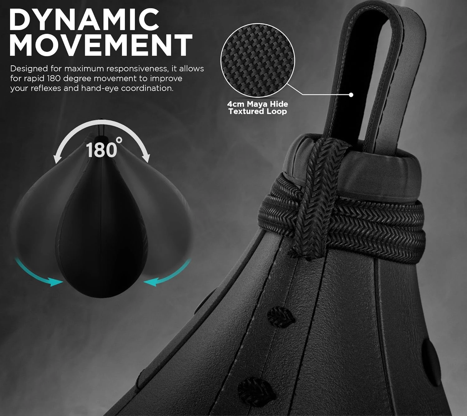 RDX Speed Bag Boxing Ball Maya Hide Leather Dodge Striking Mount Kit with Additional Bladder All Sports Outlet - Image 2