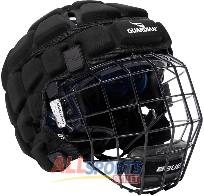 Guardian Cap Soft-Shell Hockey Helmet Cover Black All Sports Outlet