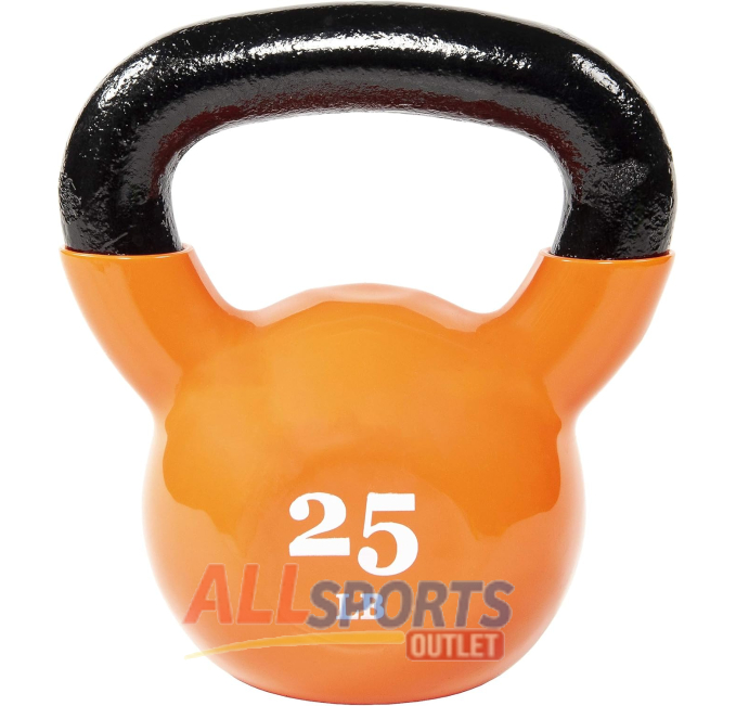 Signature Fitness 25lb Vinyl Coated Kettlebell All Sports Outlet