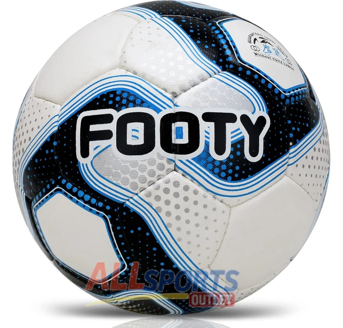Brisko USA Footy Soccer Ball Size 5 Hand Stitched Leather with Pump