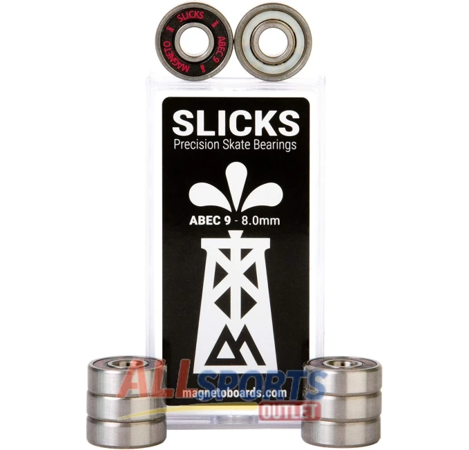 Premium Slicks Stainless Steel ABEC 9 Bearings for Skateboards All Sports Outlet