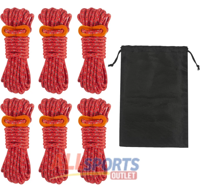 4mm Ultralight Tent Guy Lines with Aluminum Adjuster All Sports Outlet