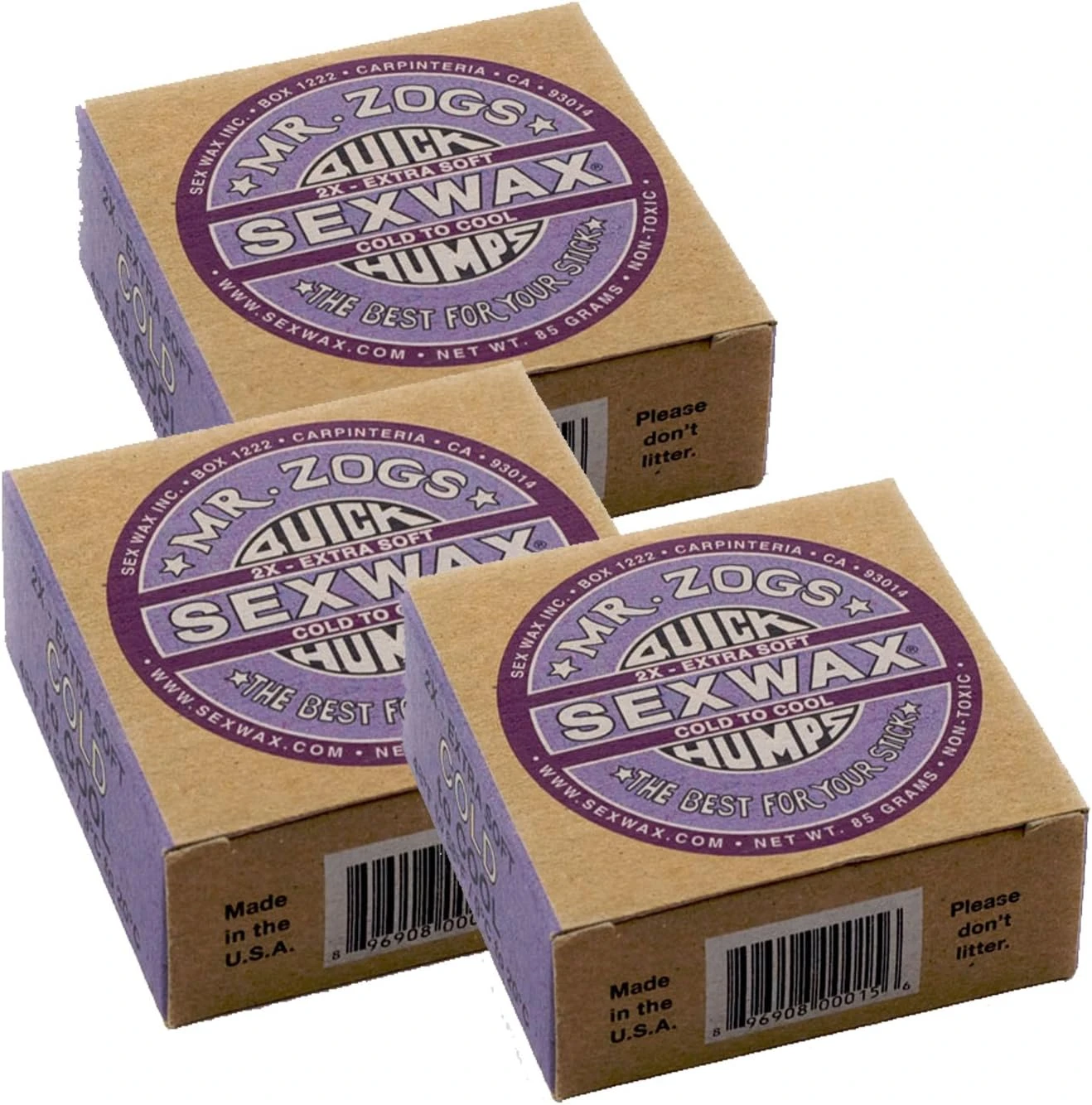 Sex Wax Quick Humps Coconut Surfboard Wax Cold to Cool All Sports Outlet