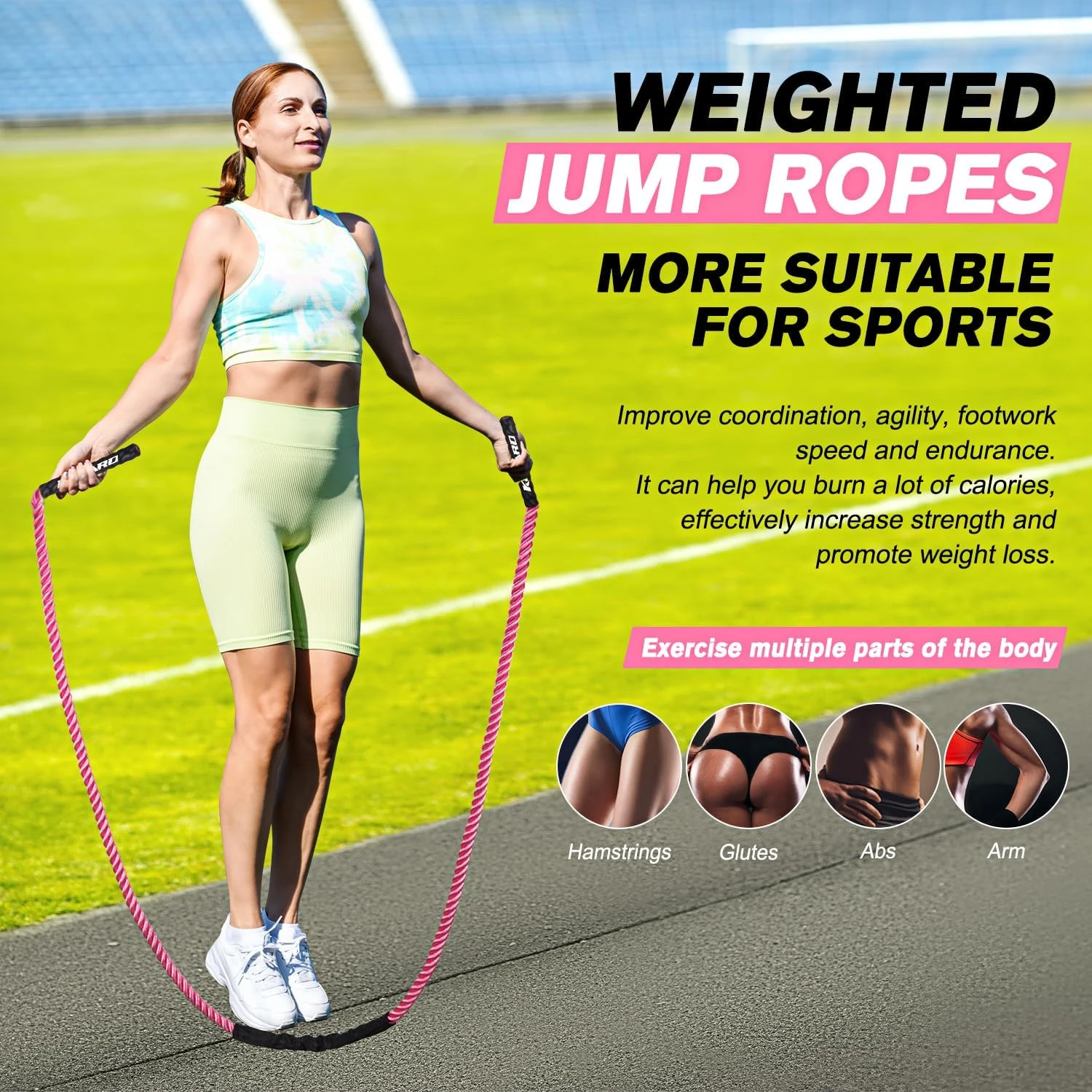 Weighted Jump Rope for Women All Sports Outlet Heavy Exercise Tool - Image 2