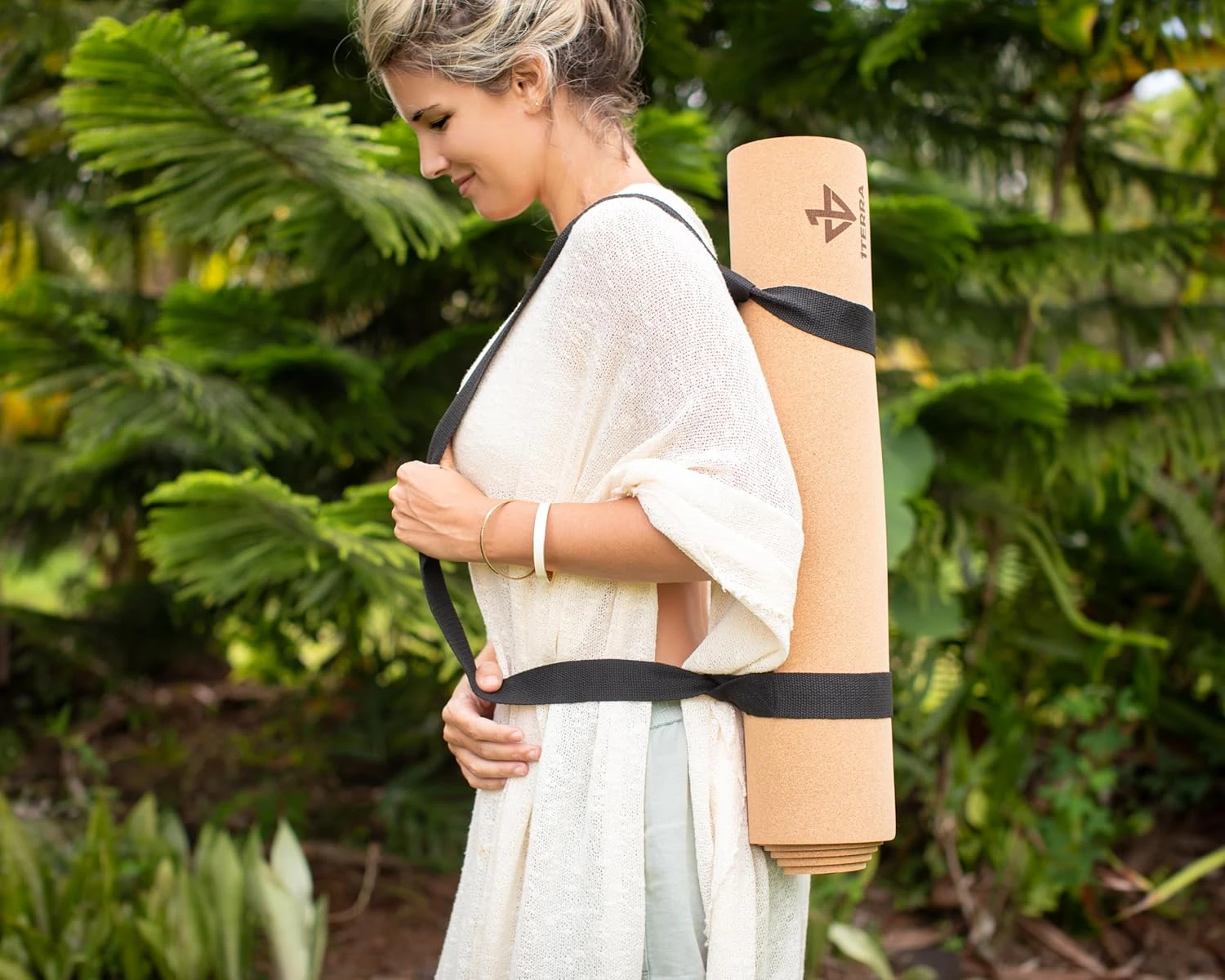 1TERRA Premium Cork Yoga Mat with Strap for Fitness at All Sports Outlet - Image 2