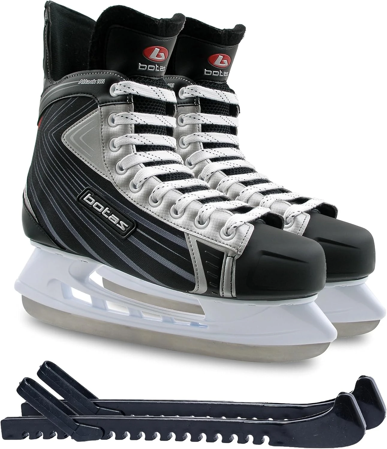Botas ATTACK 181 Men's Ice Hockey Skates Black Silver All Sports Outlet
