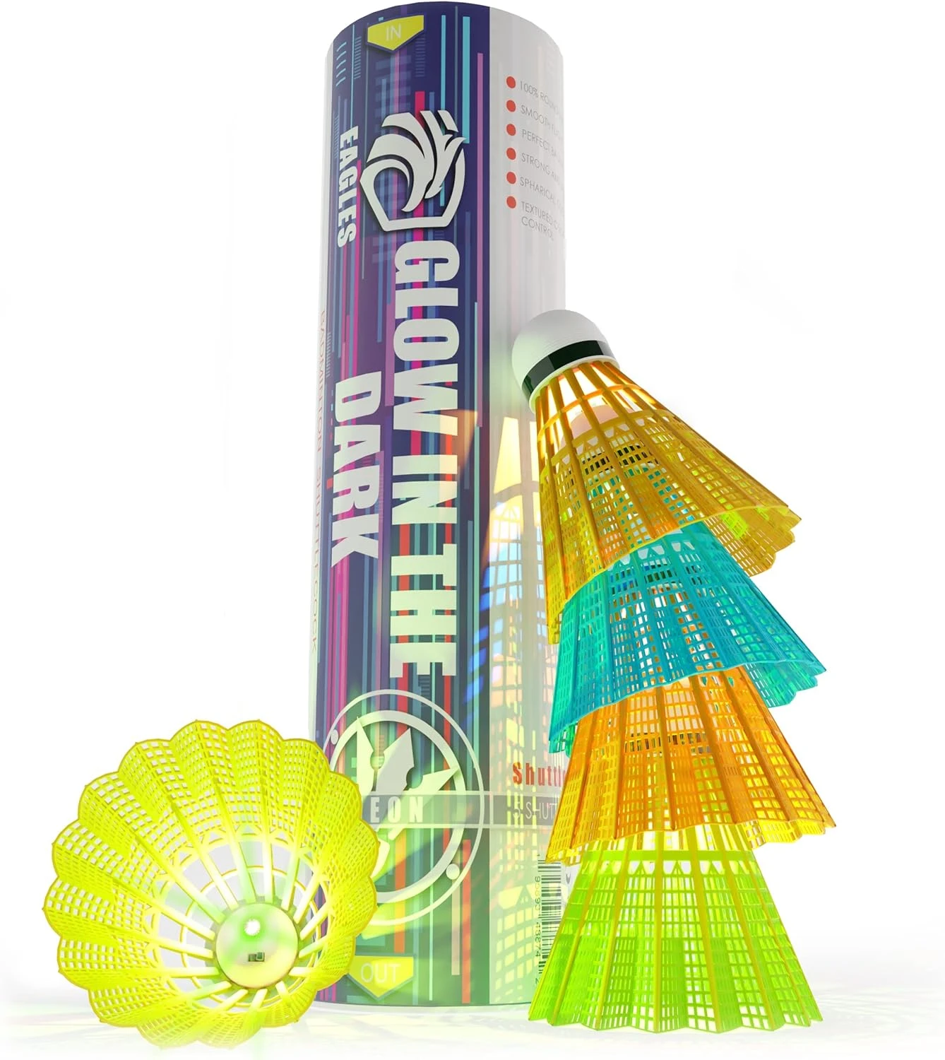 EAGLES LED Shuttlecocks Glow in The Dark Birdies All Sports Outlet - Image 2