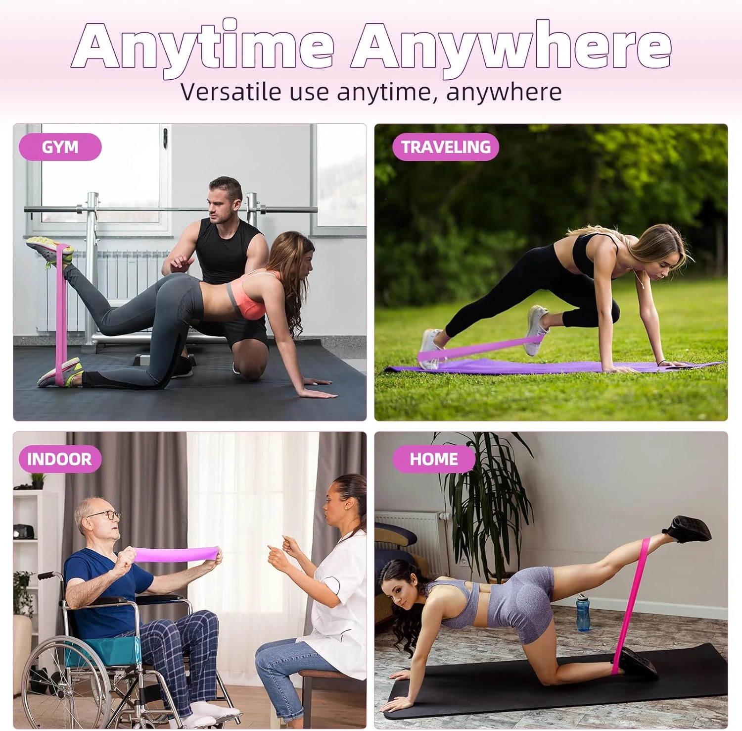 Resistance Loop Bands Set of 5 for Fitness All Sports Outlet - Image 4