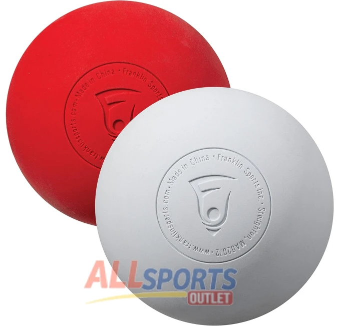 Franklin Sports Official Size Lacrosse Balls for Practice Red White