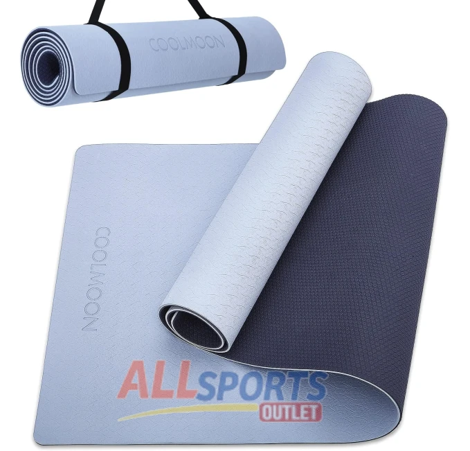COOLMOON Non-Slip TPE Yoga Mat with Carrying Strap All Sports Outlet