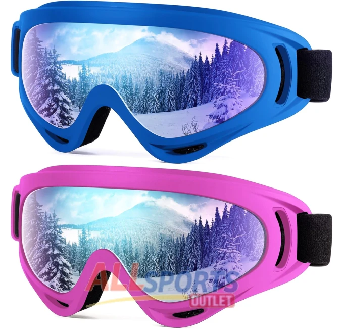 Dizywiee 2-Pack Kids Ski Goggles All Sports Outlet for Winter