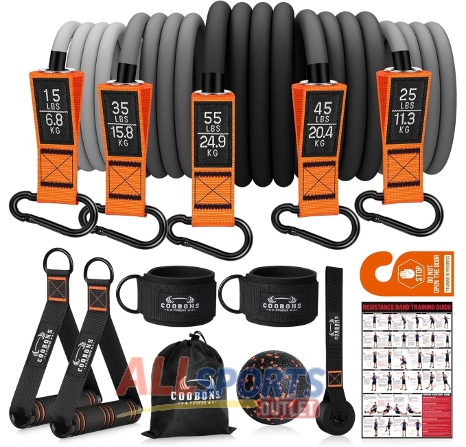 Resistance Bands 175lbs Heavy Workout Bands All Sports Outlet