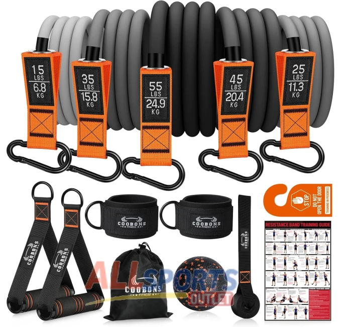 Resistance Bands 175lbs Heavy Workout Bands All Sports Outlet