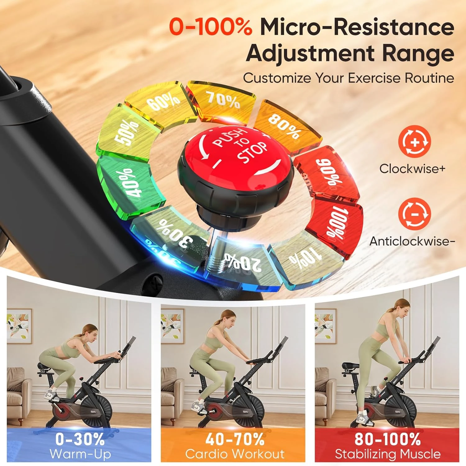 Exercise Bike Adjustable Magnetic Brake Resistance All Sports Outlet - Image 3