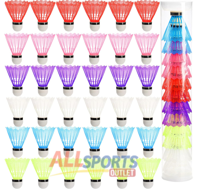 SOUJOY Badminton Birdie 48 Pack Plastic Shuttlecock for Outdoor Fun