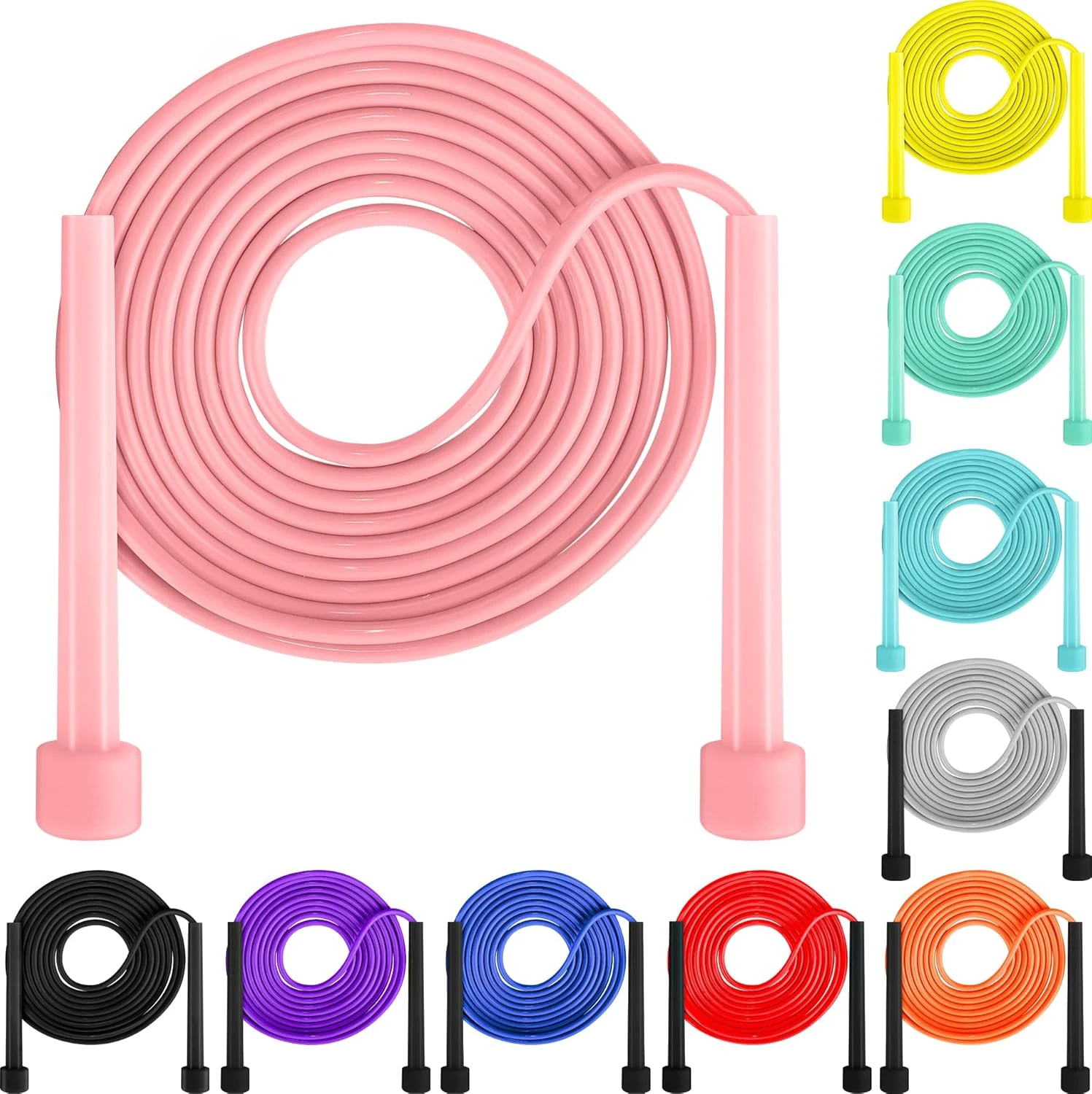 Aodaer 10 Pack PVC Skipping Rope Adjustable Jump Rope for Kids All Sports Outlet