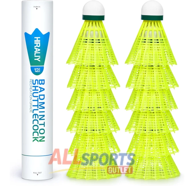 HIRALIY Nylon Badminton Shuttlecocks for Indoor and Outdoor Sports All Sports Outlet