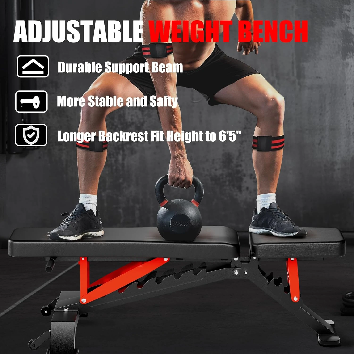Adjustable Weight Bench 1300lb Capacity All Sports Outlet for Workouts - Image 3