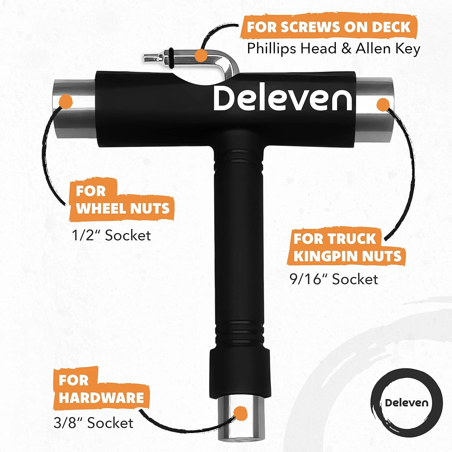 Deleven Skate Tool T Tool All Sports Outlet Portable & Lightweight - Image 2