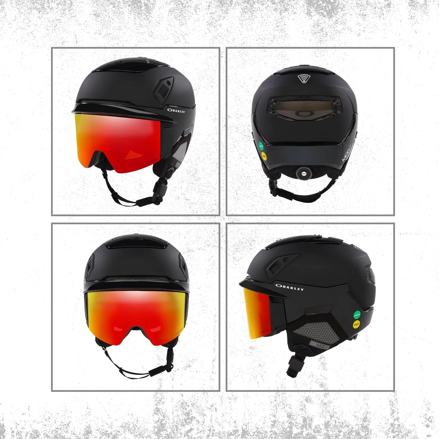 Oakley MOD7 Matte Black Ski Helmet with Goggles All Sports Outlet - Image 3
