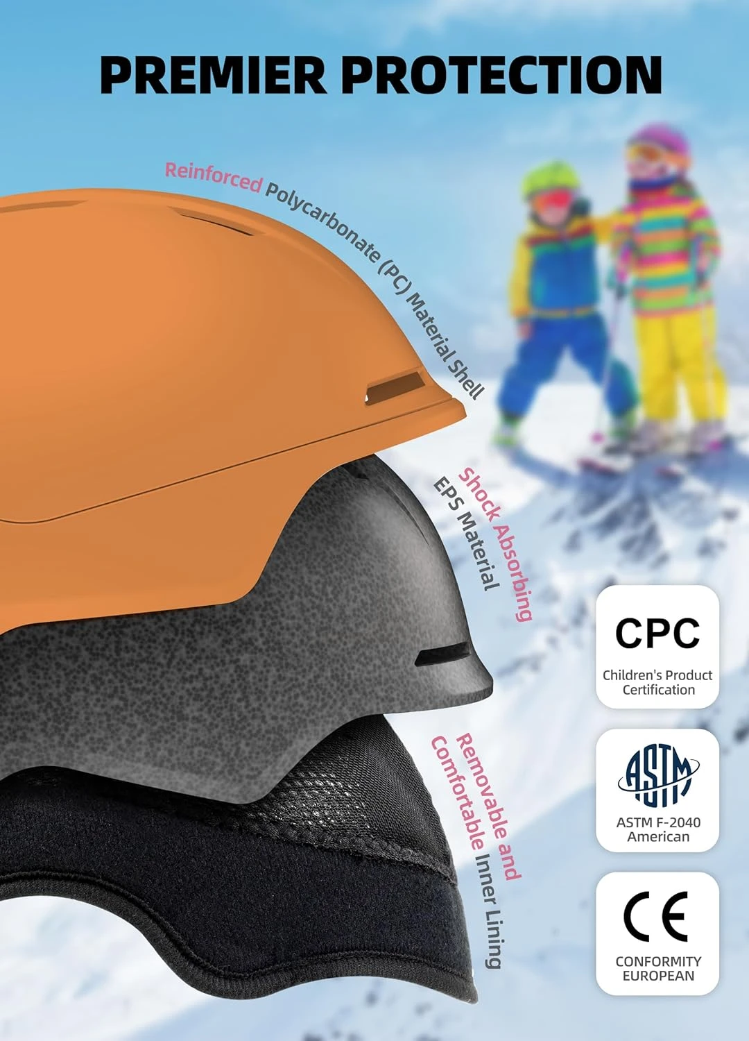 Lightweight Boys and Girls Snowboard Helmet All Sports Outlet - Image 2