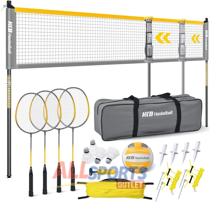 Haokelball Outdoor Volleyball and Badminton Set All Sports Outlet