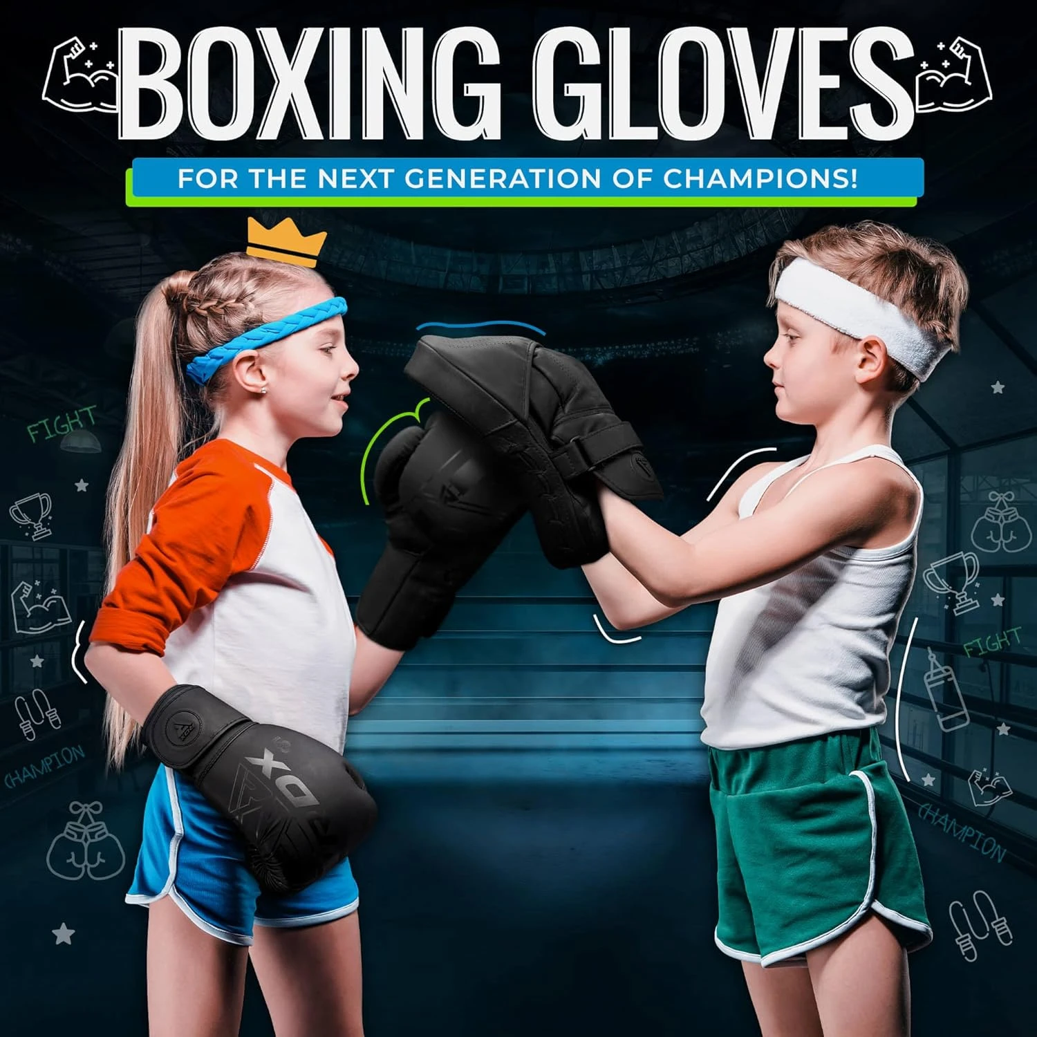 RDX Kids Boxing Gloves for Muay Thai and Kickboxing at All Sports Outlet - Image 3