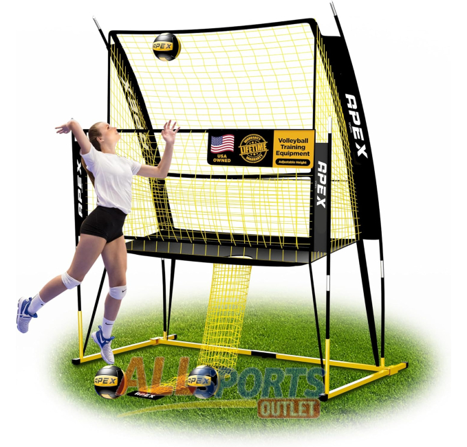 Apex Sports Volleyball Net System Adjustable Sturdy Portable All Sports Outlet