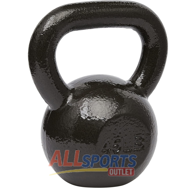Premium 45 Pound Cast Iron Kettlebell Black All Sports Outlet