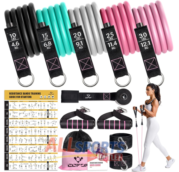 Resistance Bands 5 Levels for Women All Sports Outlet Workout Gear