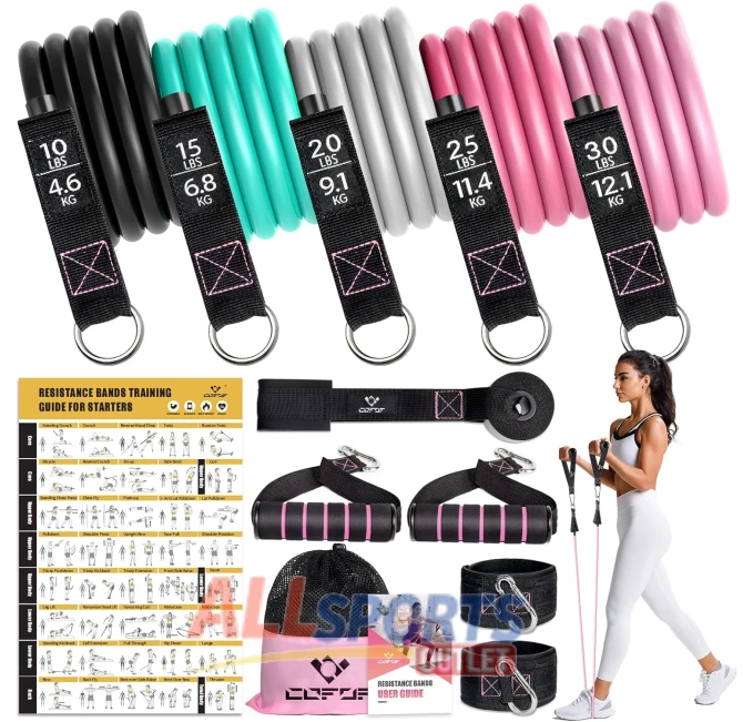 Resistance Bands 5 Levels for Women All Sports Outlet Workout Gear