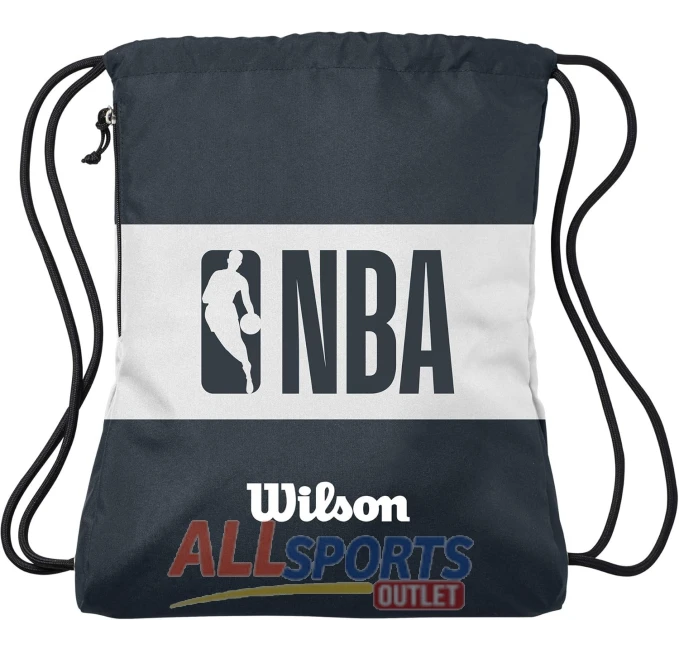 Wilson NBA Forge Drawstring Sport Bag Black Grey All Sports Outlet