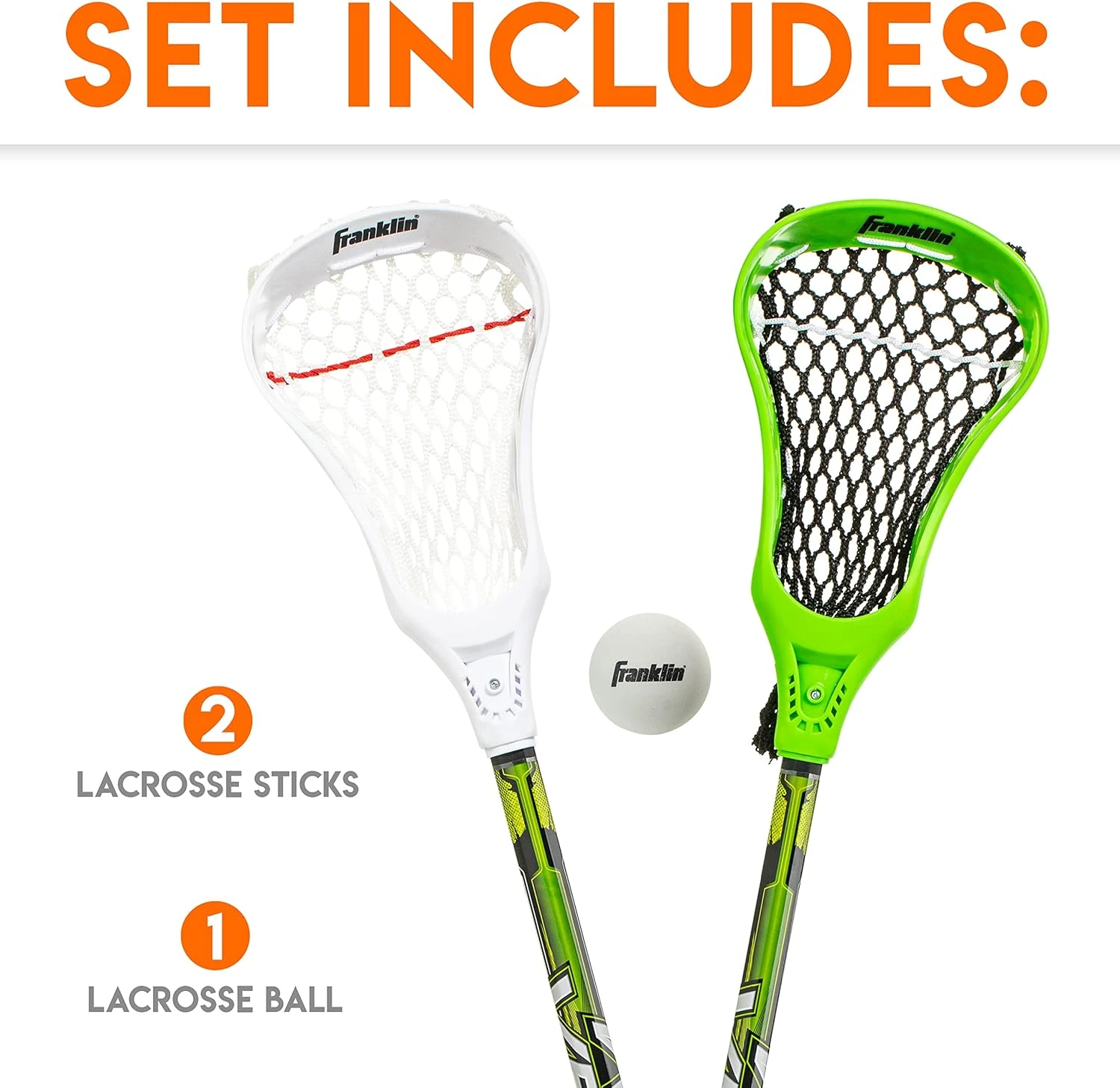 Franklin Sports Youth Lacrosse Stick and Ball Set All Sports Outlet - Image 2