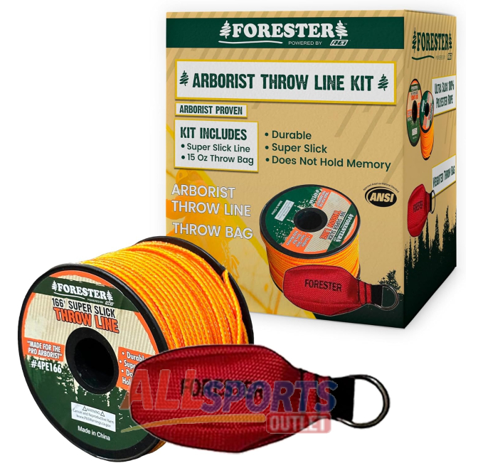 FORESTER Throw Line Kit 166ft 3/16 Inch Rope All Sports Outlet