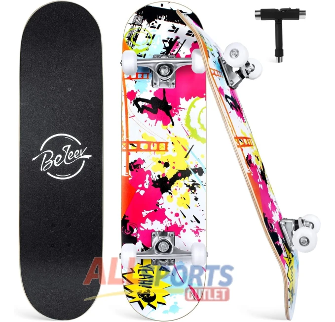 BELEEV 31 Inch Complete Skateboard All Sports Outlet for Kids