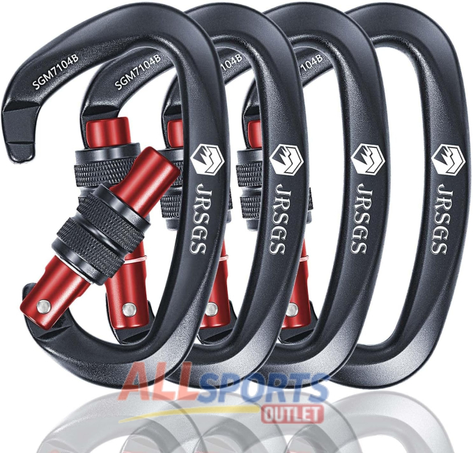 JRSGS Heavy Duty Carabiner Clips for Climbing Rescue at All Sports Outlet