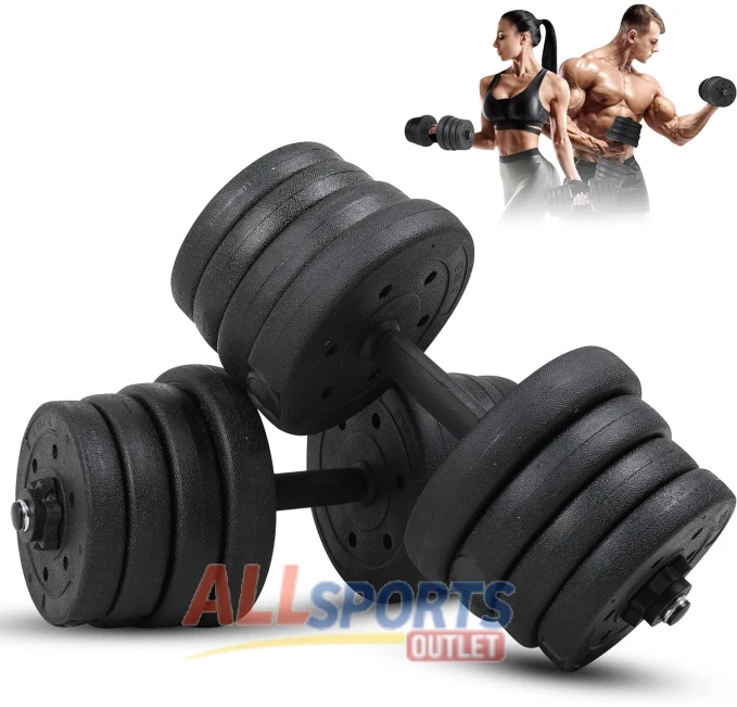 BLKMTY Adjustable Dumbbell Set 66lbs Home Gym Fitness All Sports Outlet