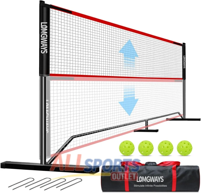 LOMGWAYS Pickleball Net Adjustable Portable for Backyard Use