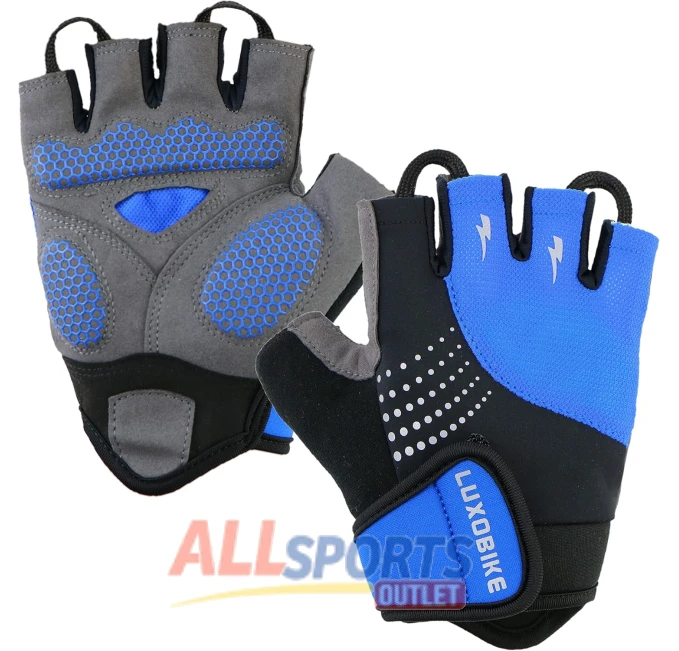 LuxoBike MTB Biker Gloves Shock Absorbing Gel Padded All Sports Outlet