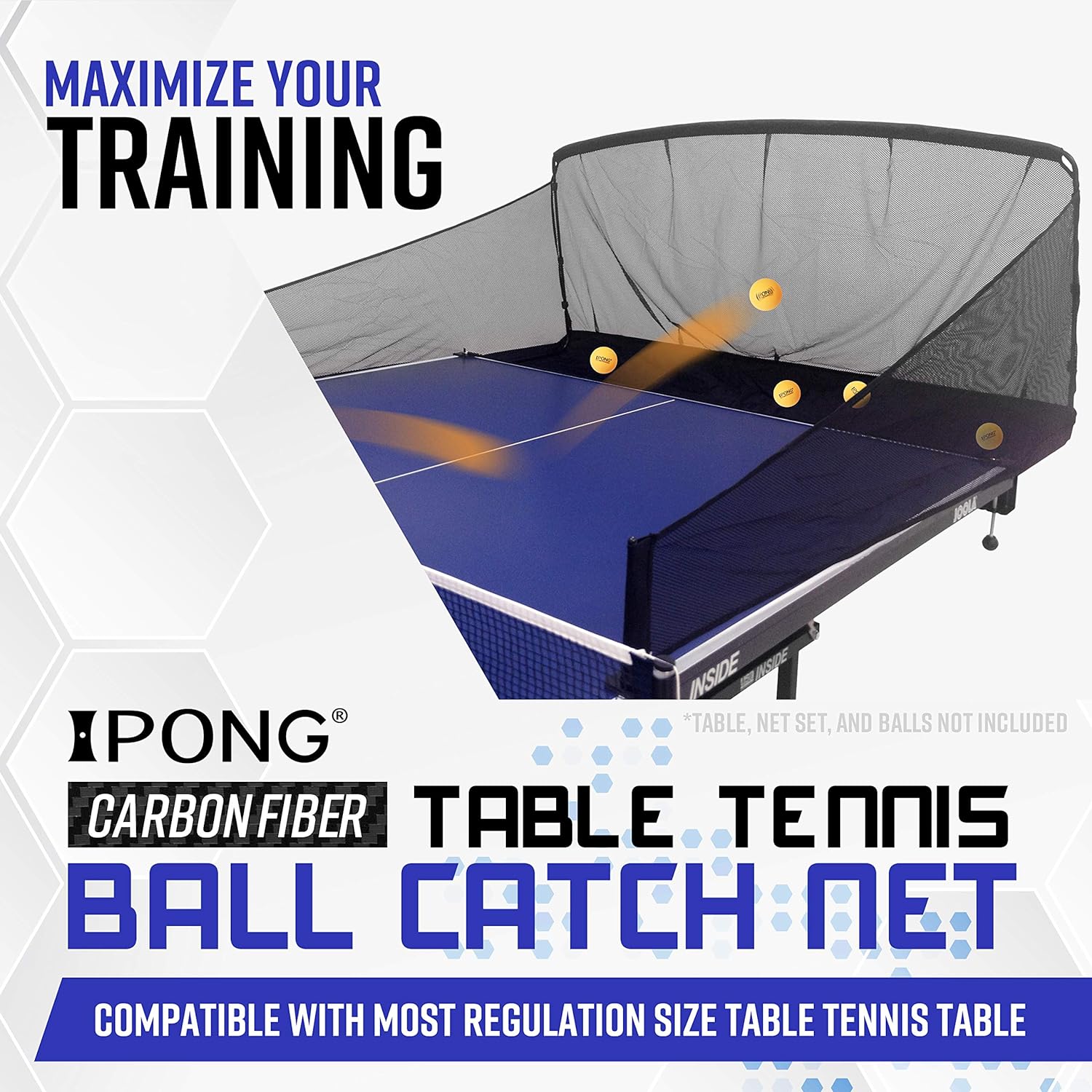 iPong Carbon Fiber Table Tennis Catch Net for Ball Collection All Sports Outlet - Image 2