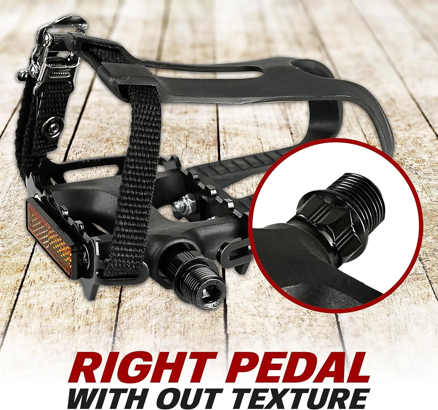 BV Bike Pedal with Toe Clip Cage 9/16 Universal Fit All Sports Outlet Non-Slip Durable - Image 2