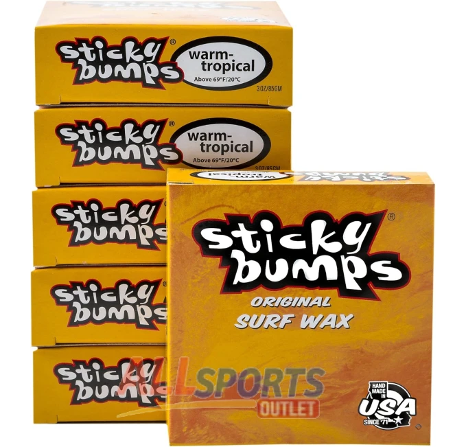 Sticky Bumps Warm Tropical Water Surfboard Wax 6 Pack All Sports Outlet